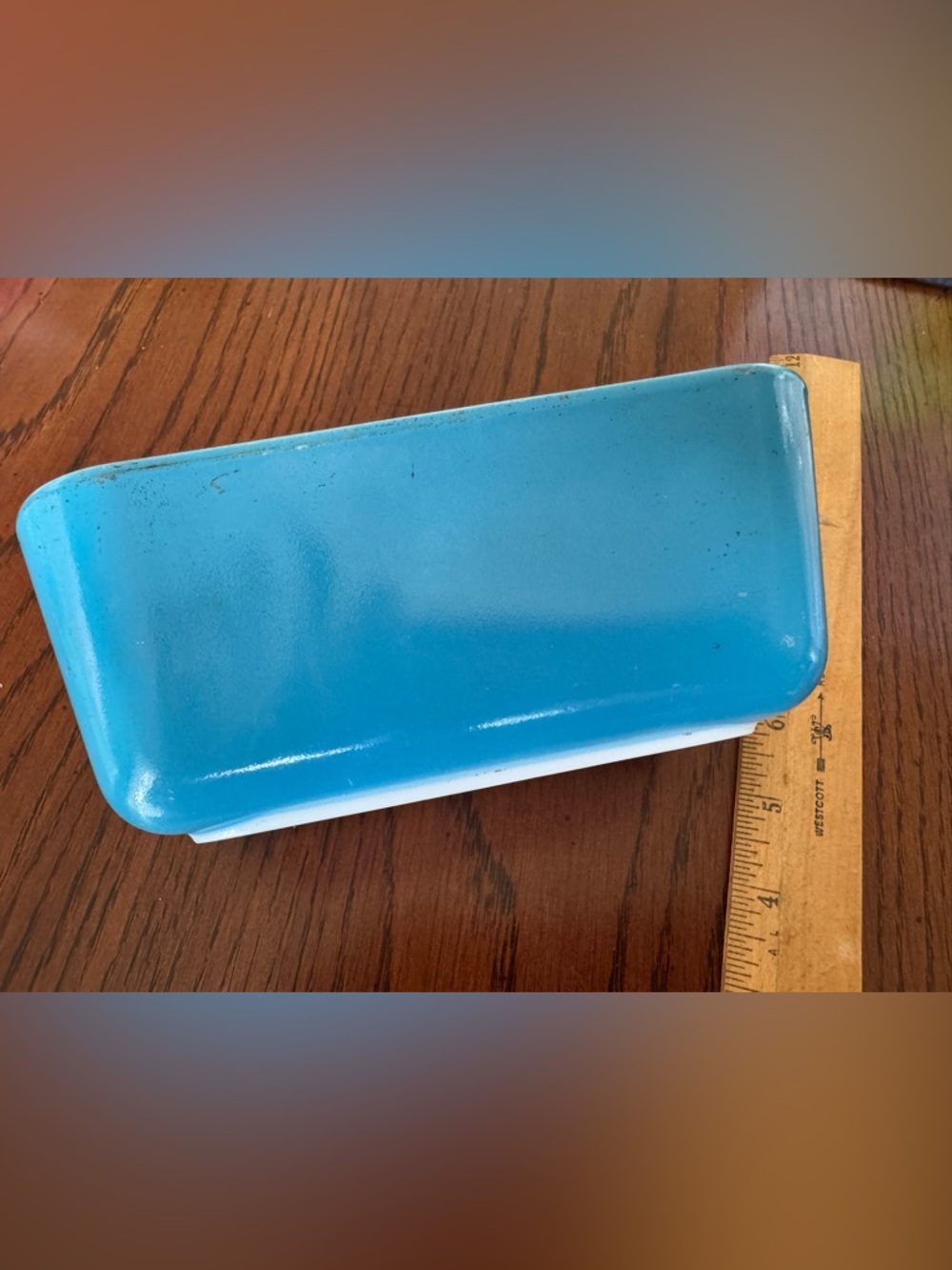 Vintage Pyrex Refrigerator Dish Blue 502-B Mid Century MCM Oven Ware 50s 60s
